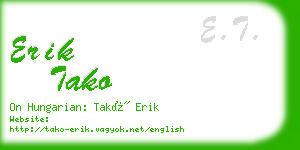 erik tako business card